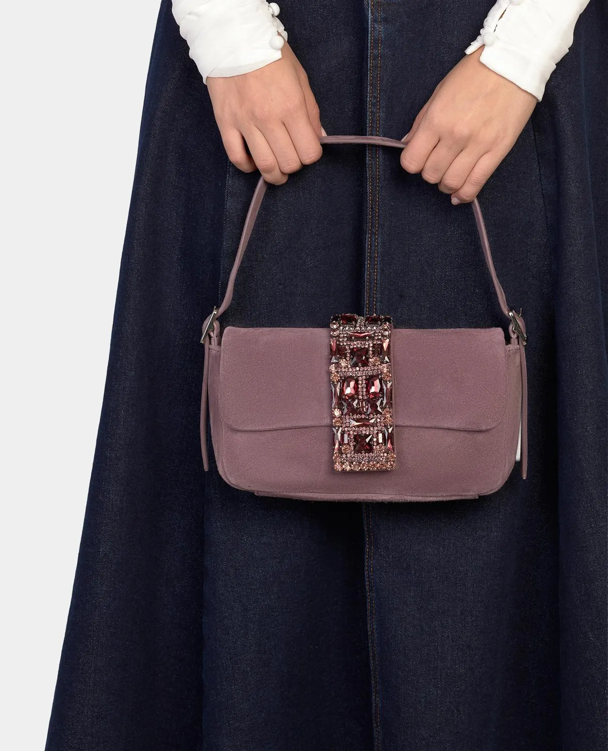 Alma en Pena BG106 sac main cuir lavande fête