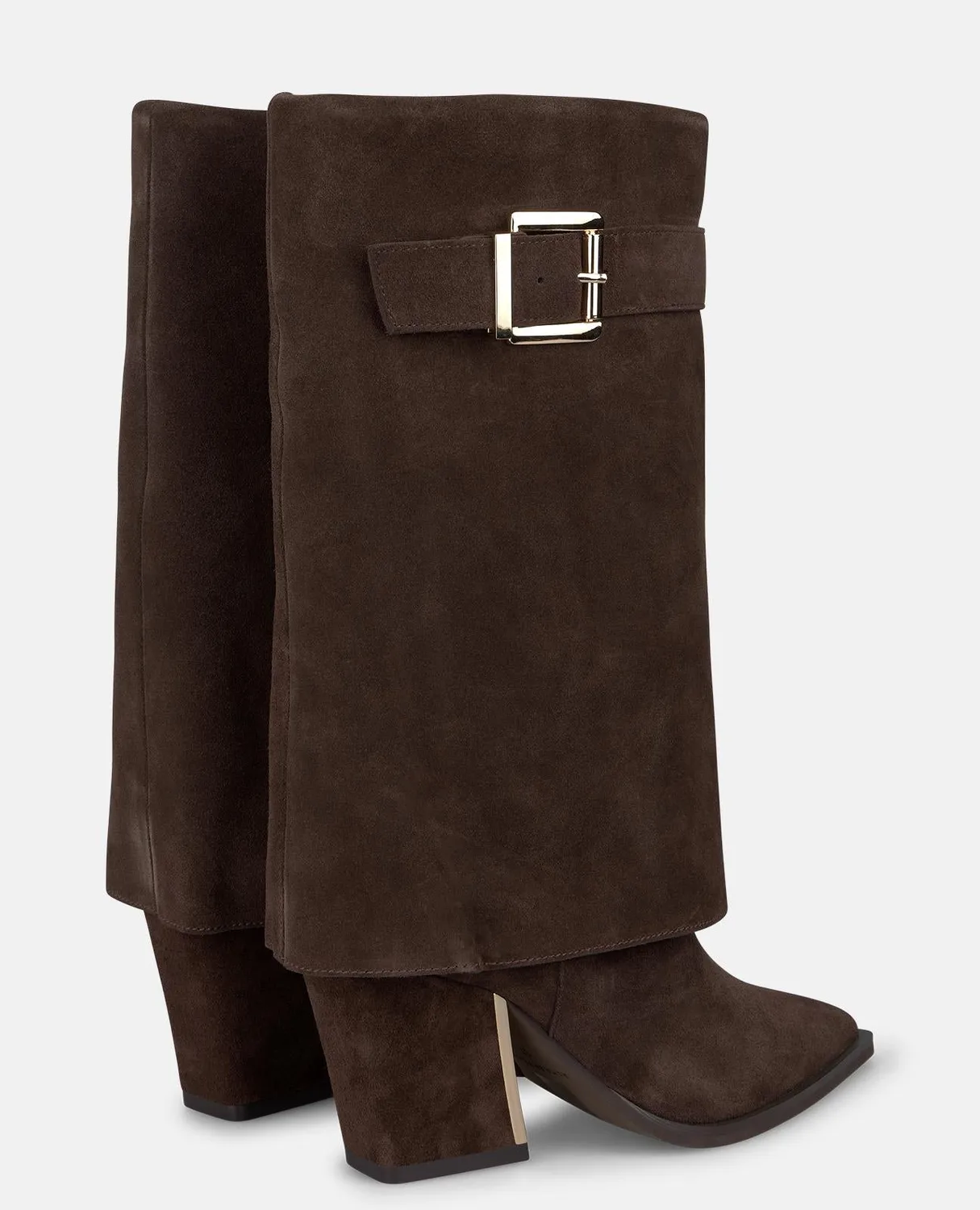 Alma en Pena I260762 bottes à talon marron cuir 8 cm