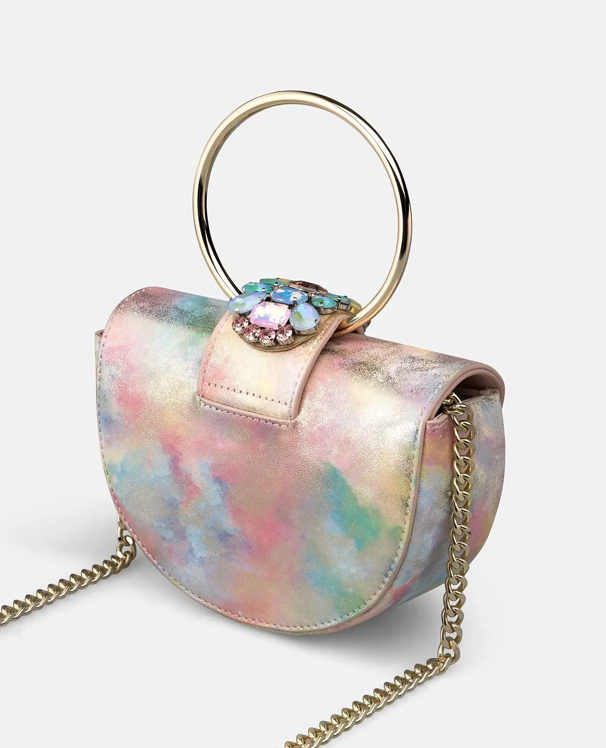 Alma en Pena BG101 sac bandoulière cuir rose serpent