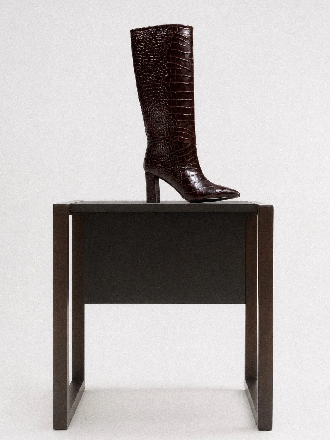 Mi/Mai Wassily Chocolate Croc bottes cuir croco