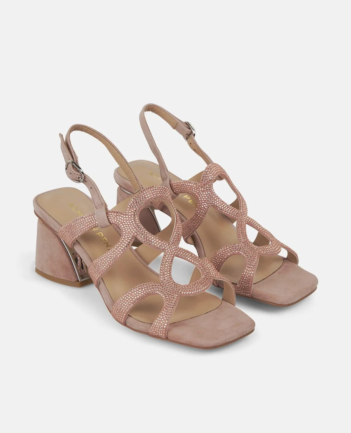 Alma en Pena V250954 sandales rose poudré talon 7 cm