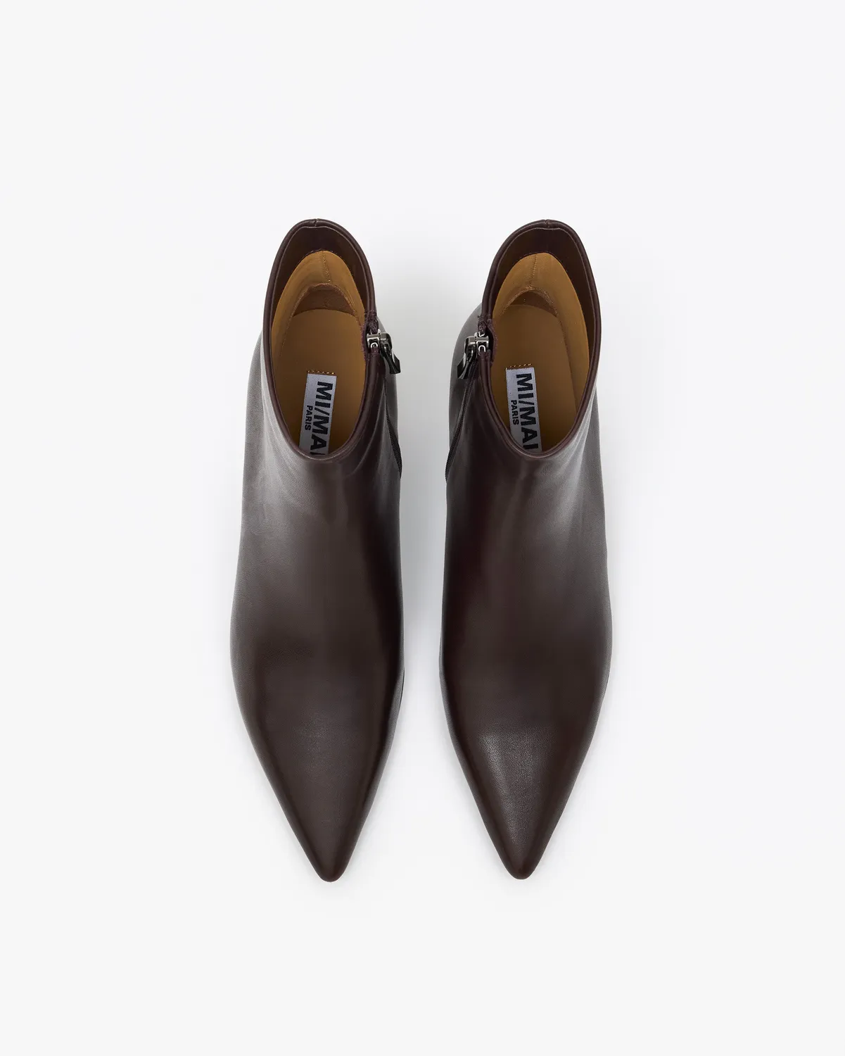 Mi/Mai Noura Low bottines chocolat veau talon 6 cm