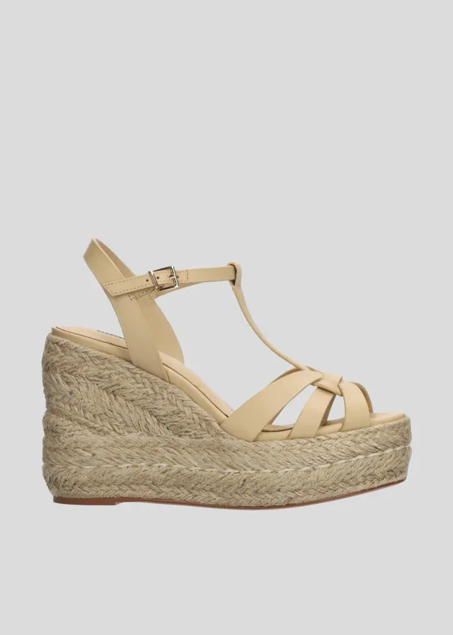 Lola Cruz Emily sandales à talon beige cuir