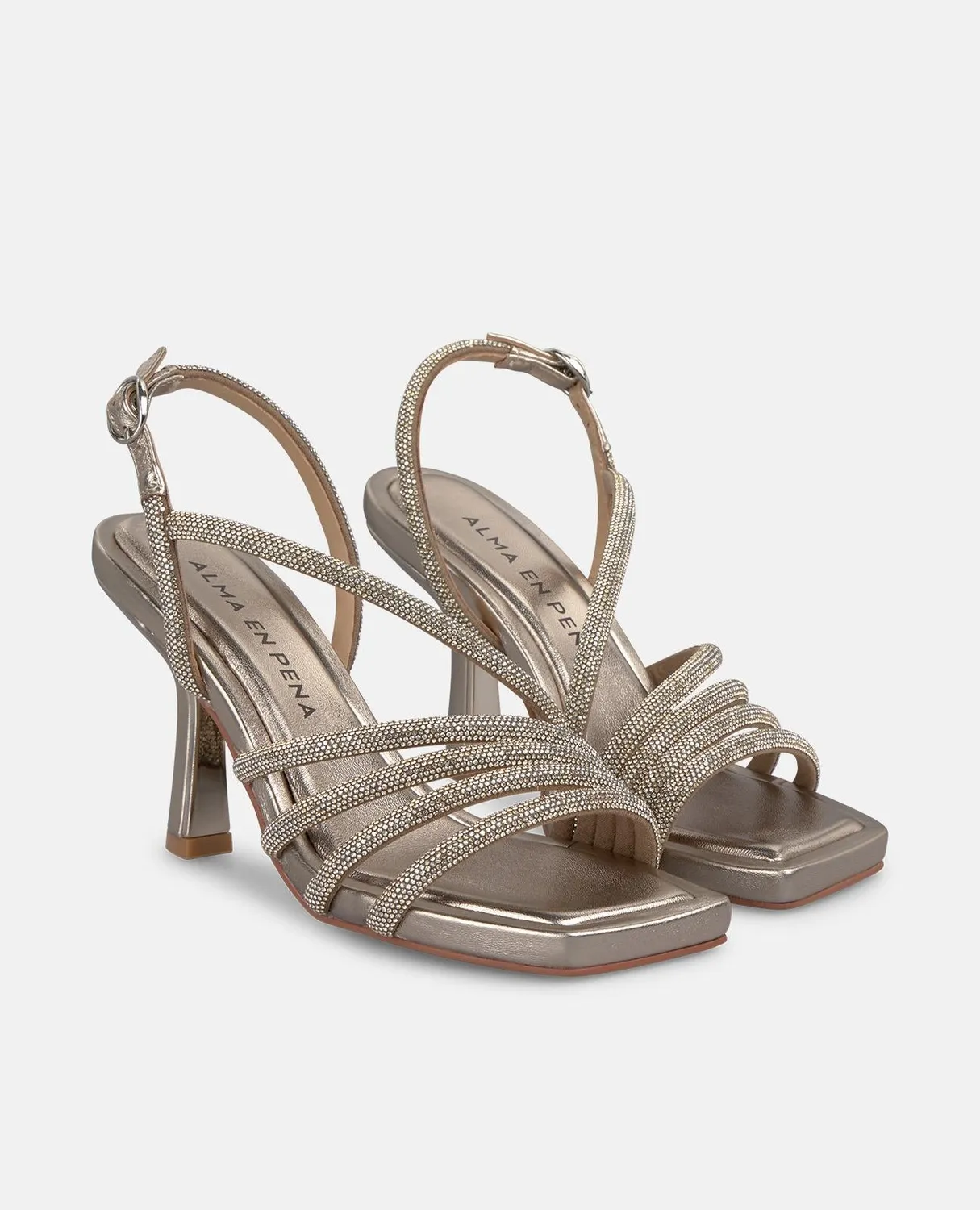 Alma en Pena I250082 sandales bronze strass talon 9cm