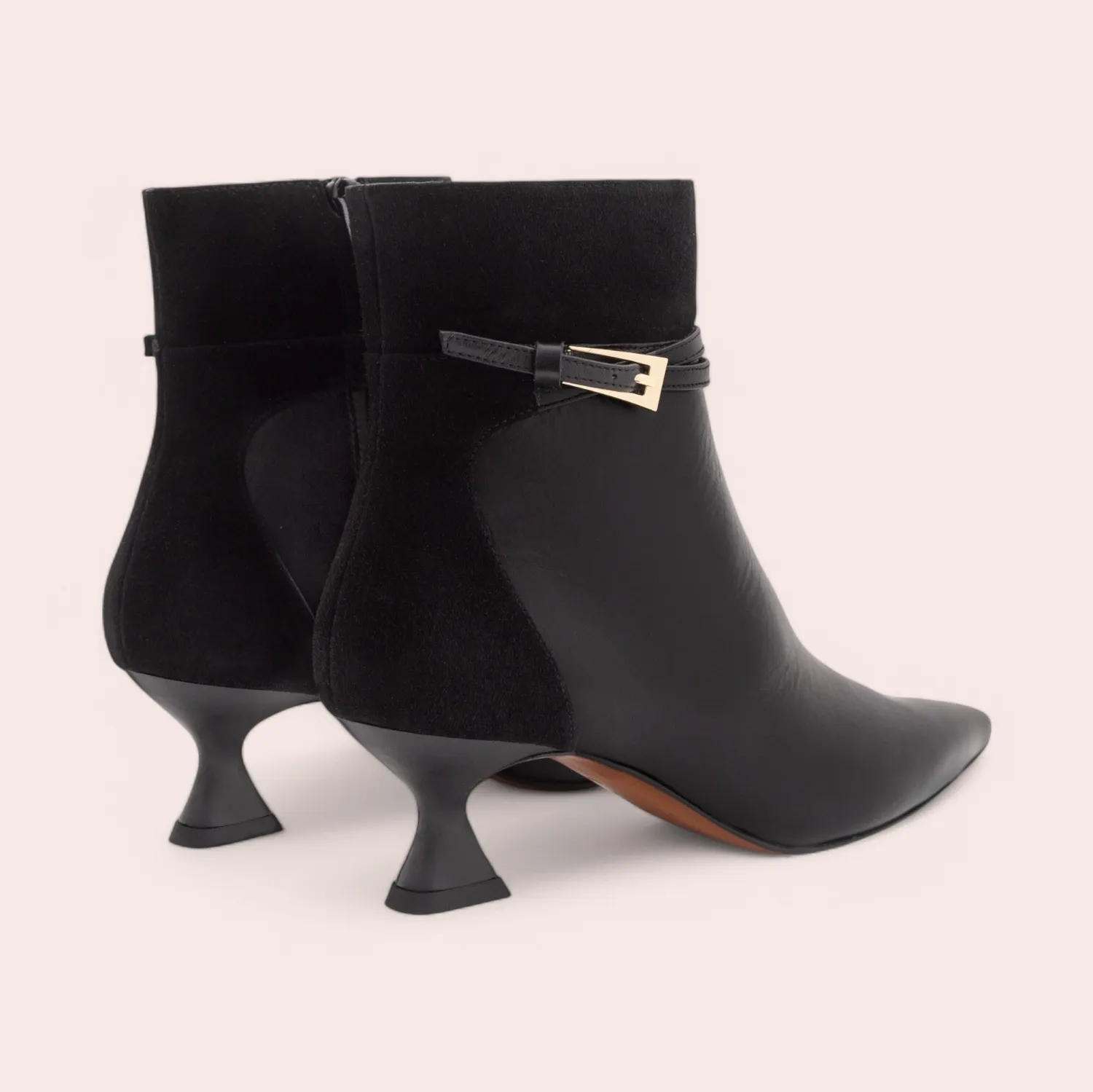 Karine Arabian Dana bottines cuir noir 50mm 36-41