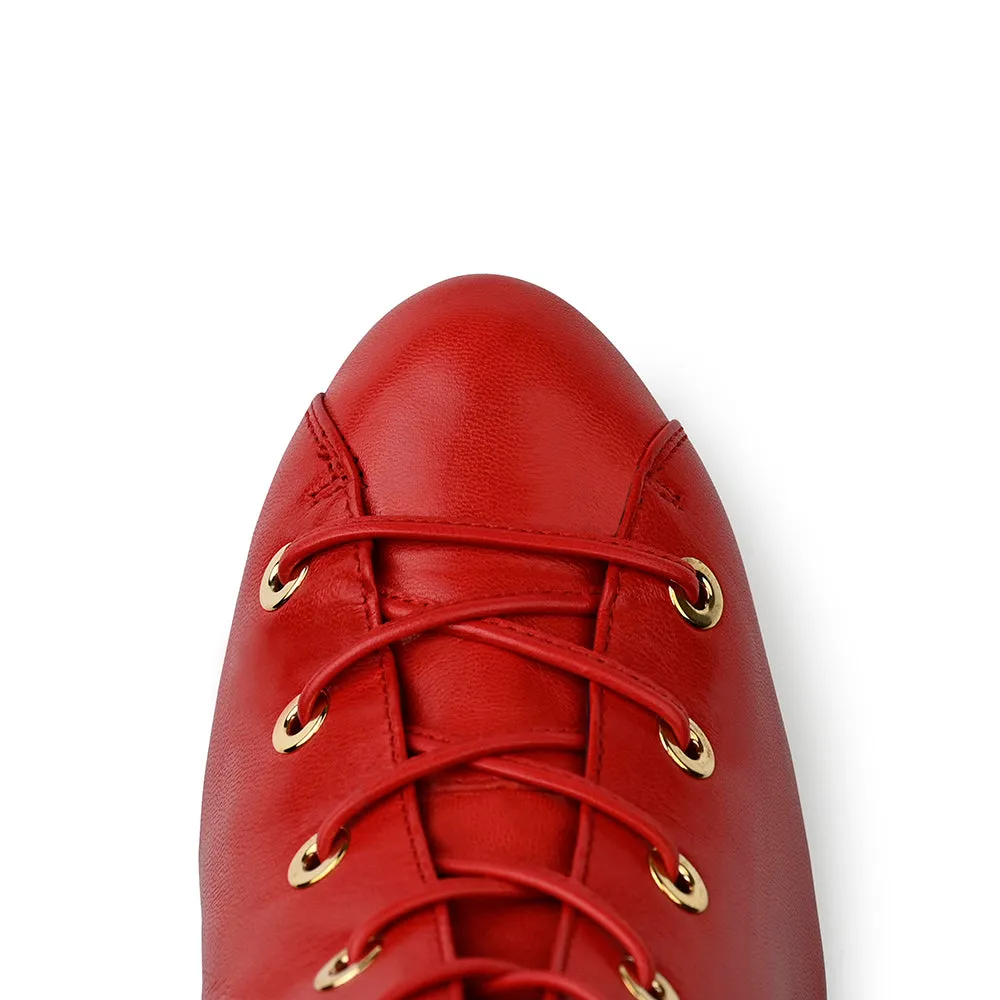 Maison Ernest Bandit Bottine 120 rouge cuir mat