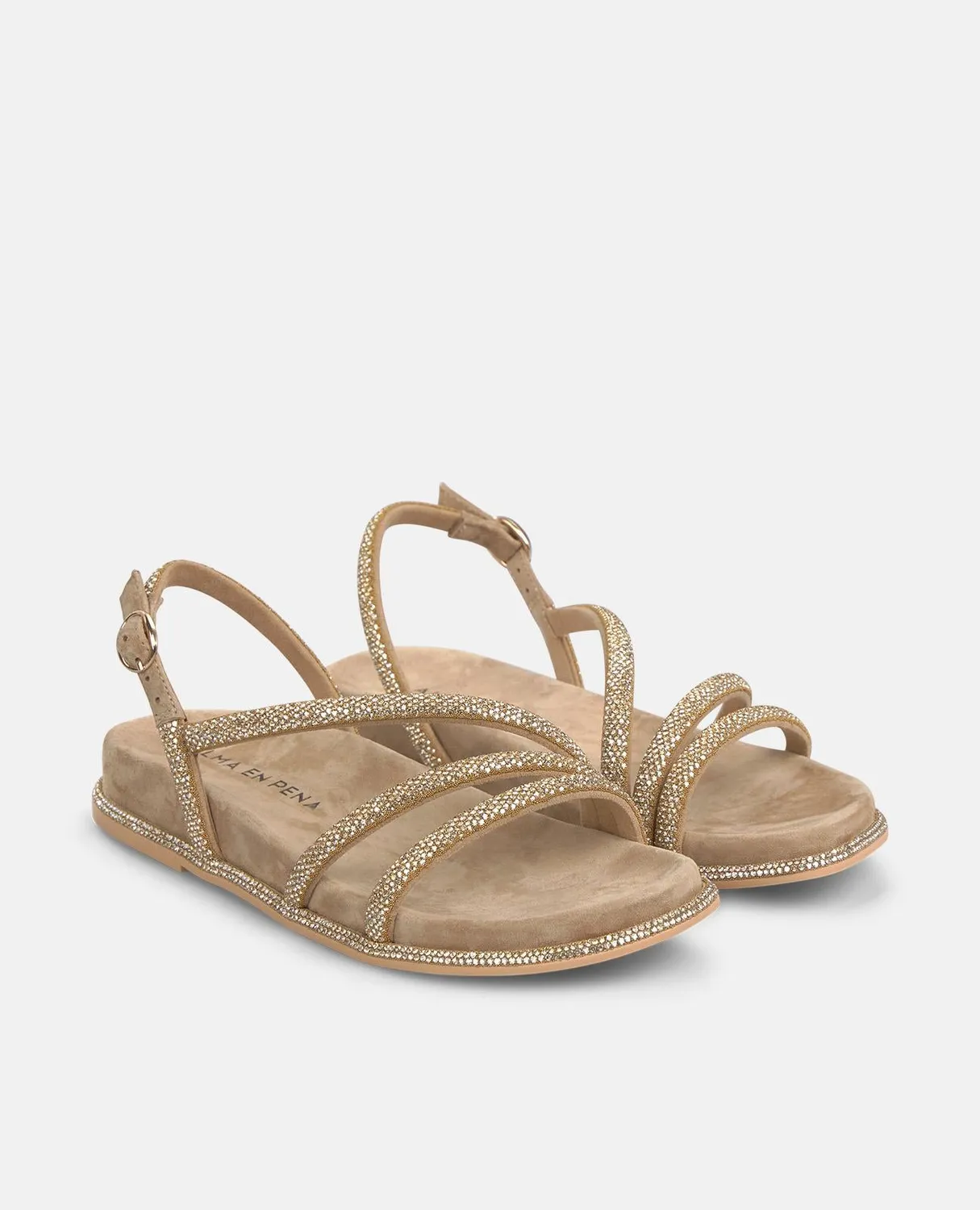 Alma en Pena V267109 sandales plates sable 38 brides