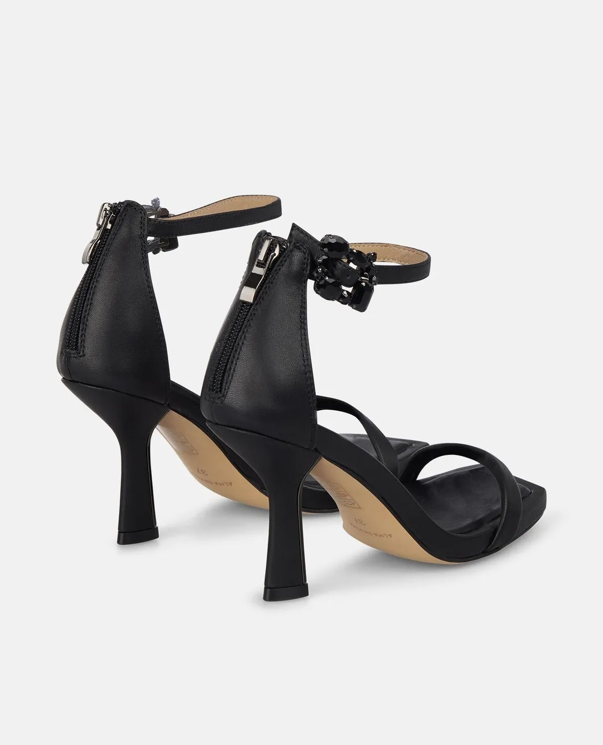 Alma en Pena I250088 sandales cuir noir talon fin 9 cm