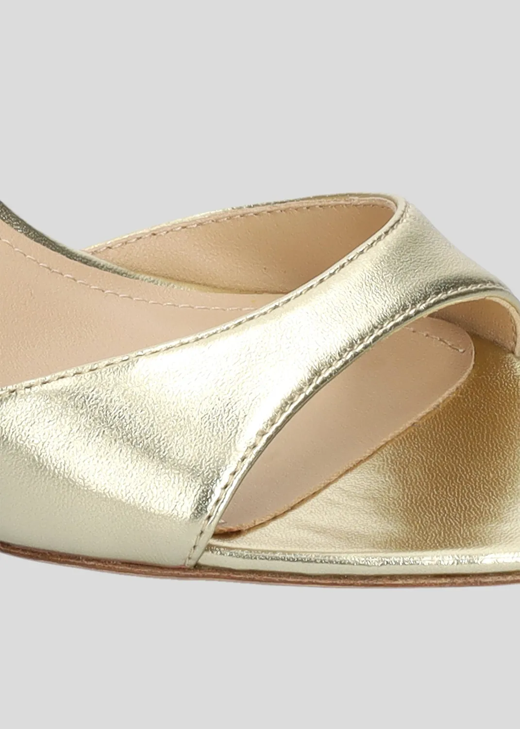 Lola Cruz Scarlett sandales talons dorées 6,5 cm