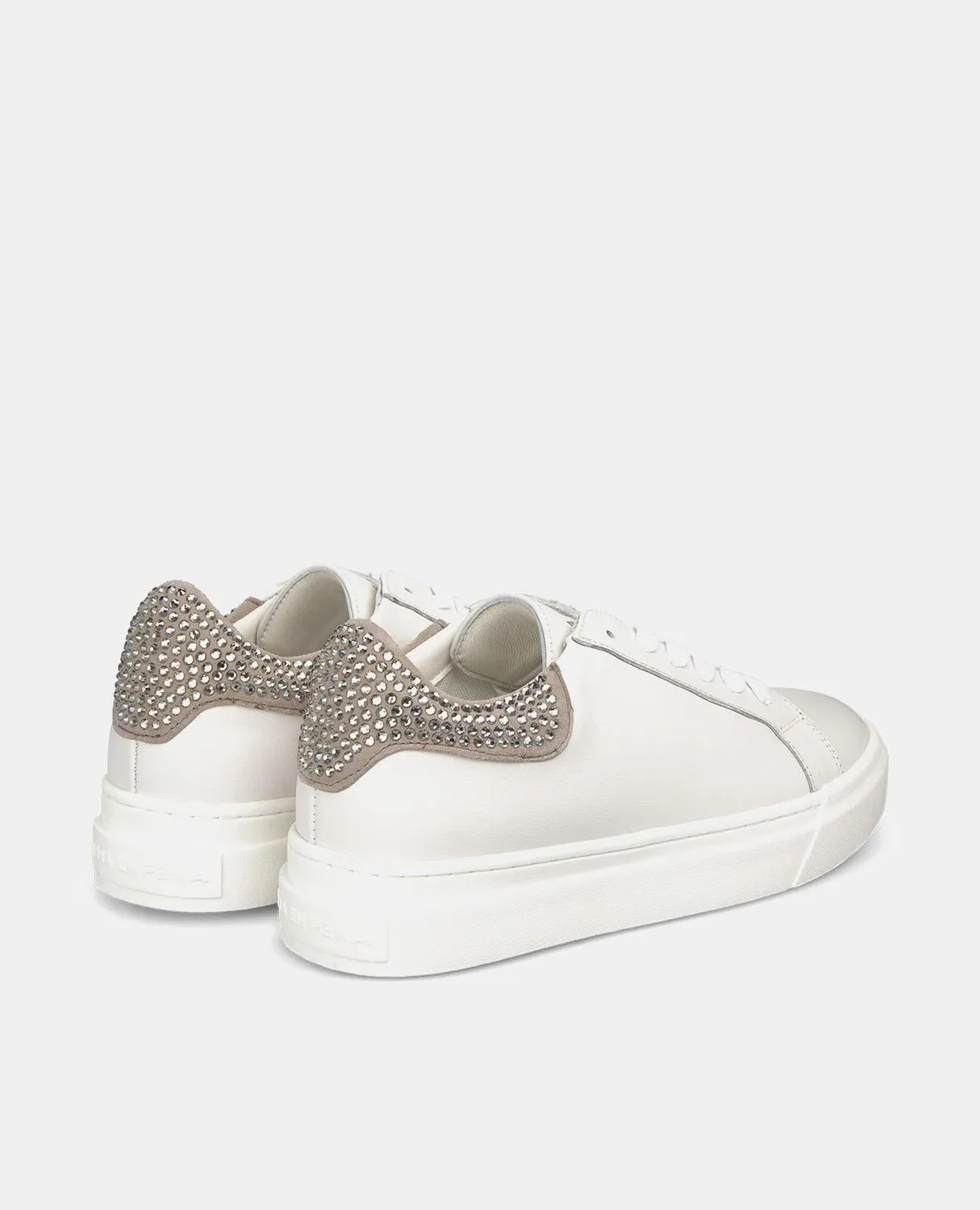 Alma en Pena I241201 sneakers cuir marron clair strass