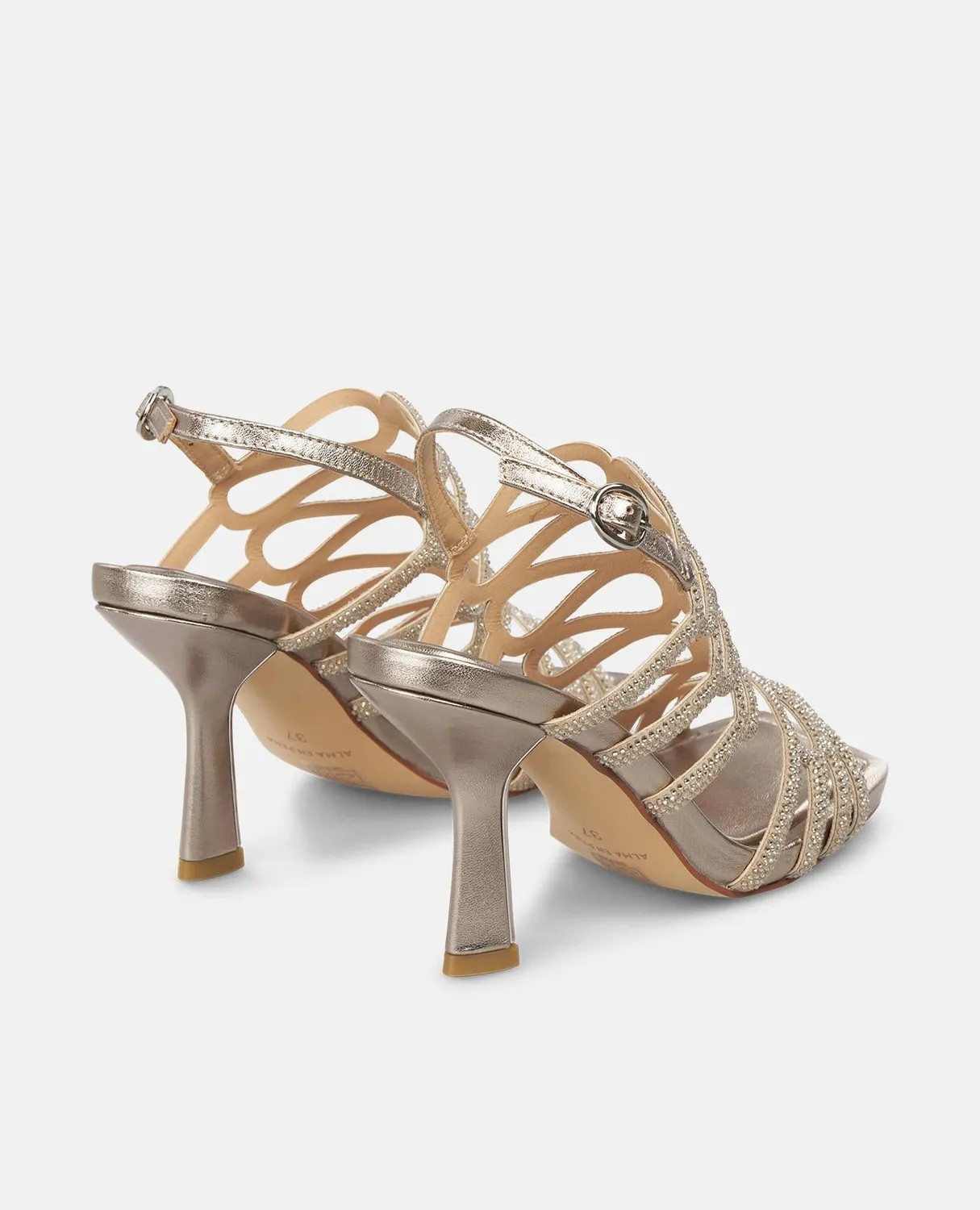 Alma en Pena I250080 sandales talon 9 cm bronze strass