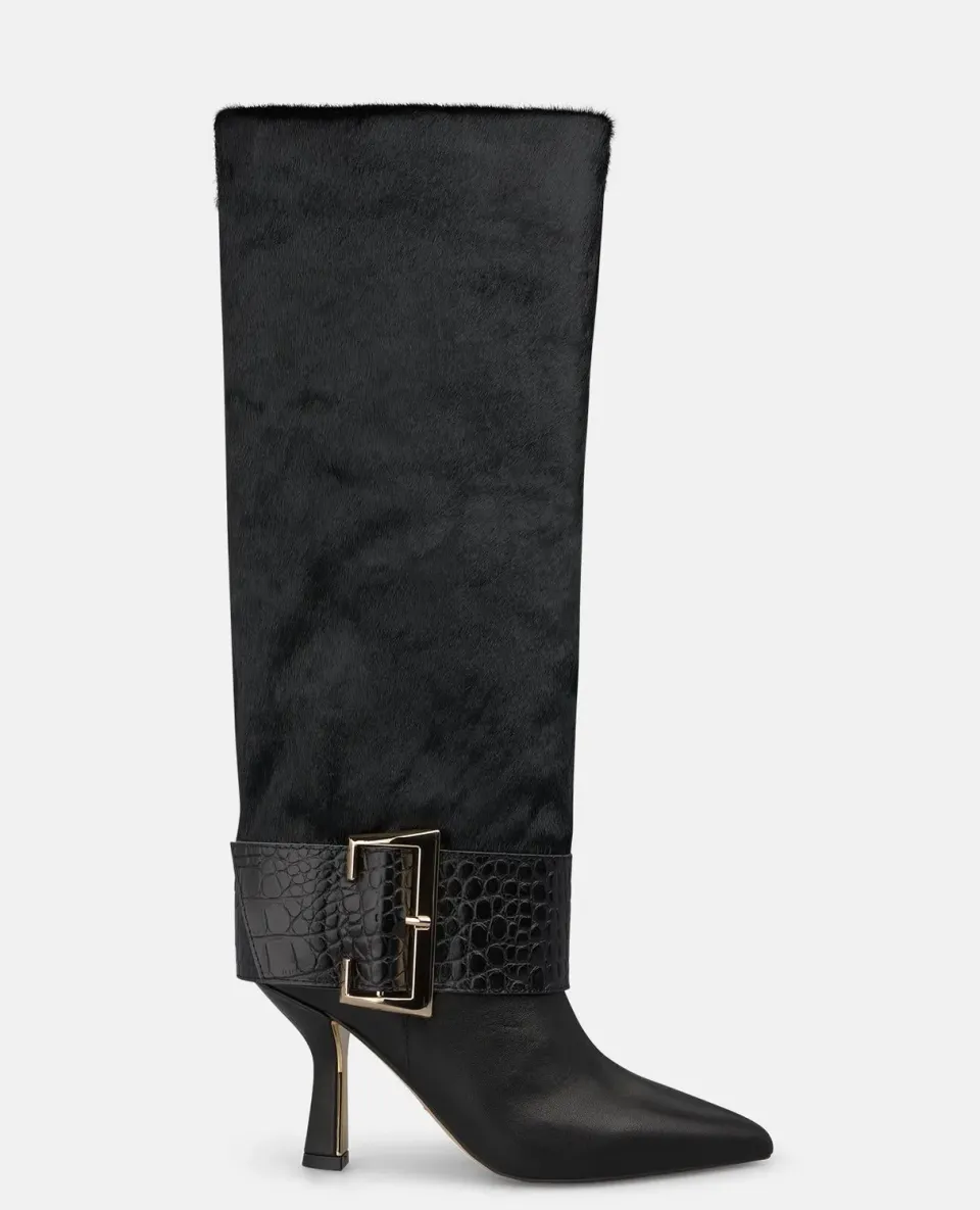 Alma en Pena I260405 bottes cuir noires 8,5 cm