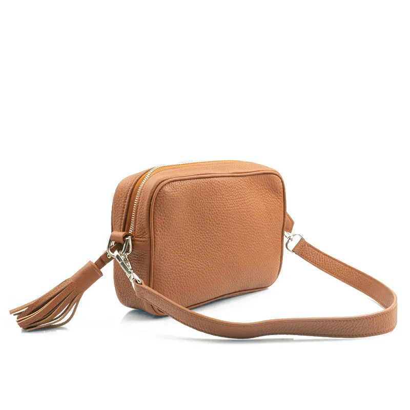Bégum Paris Adèle sac bandoulière cuir gold grainé