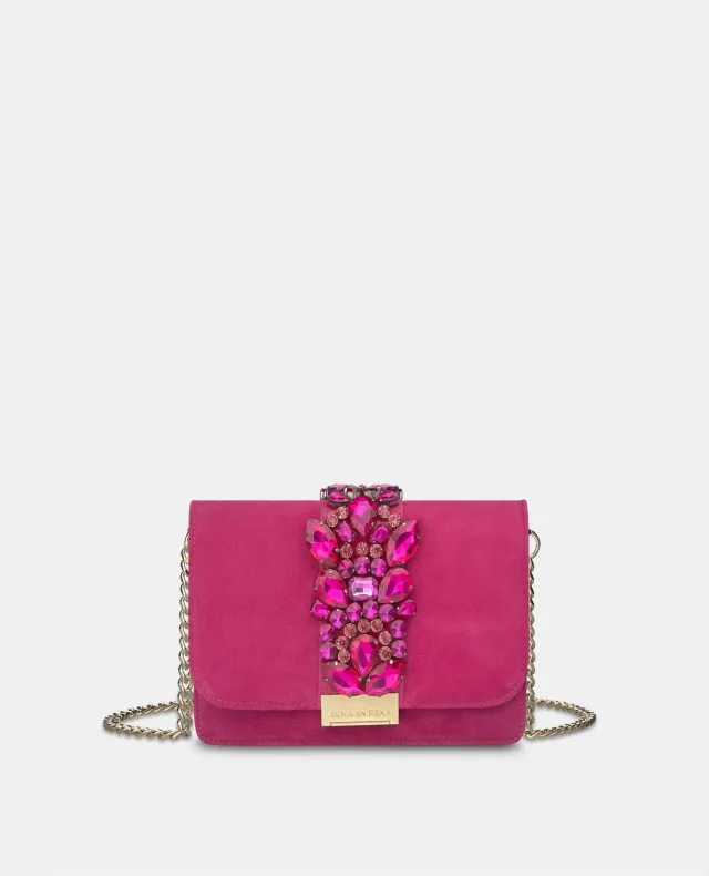 Alma en Pena V25BG5041 sac bandoulière fuchsia bijou