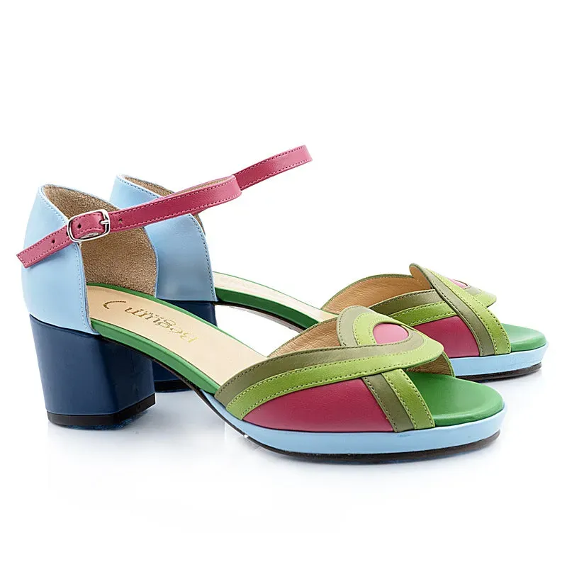 Bégum Paris Saint-Raphaël sandales multicolores cuir