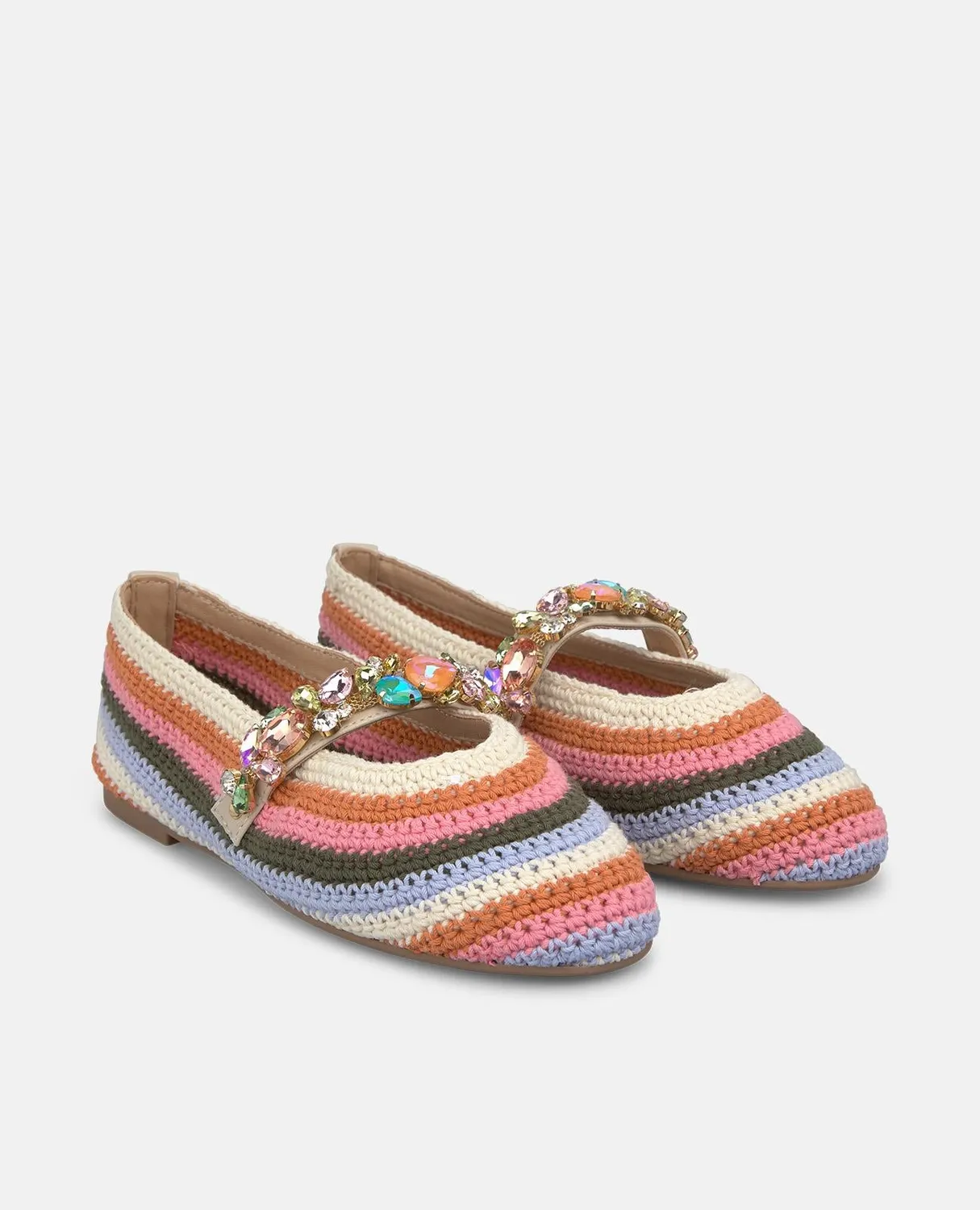 Alma en Pena V261203 ballerines crochet multicolore plates