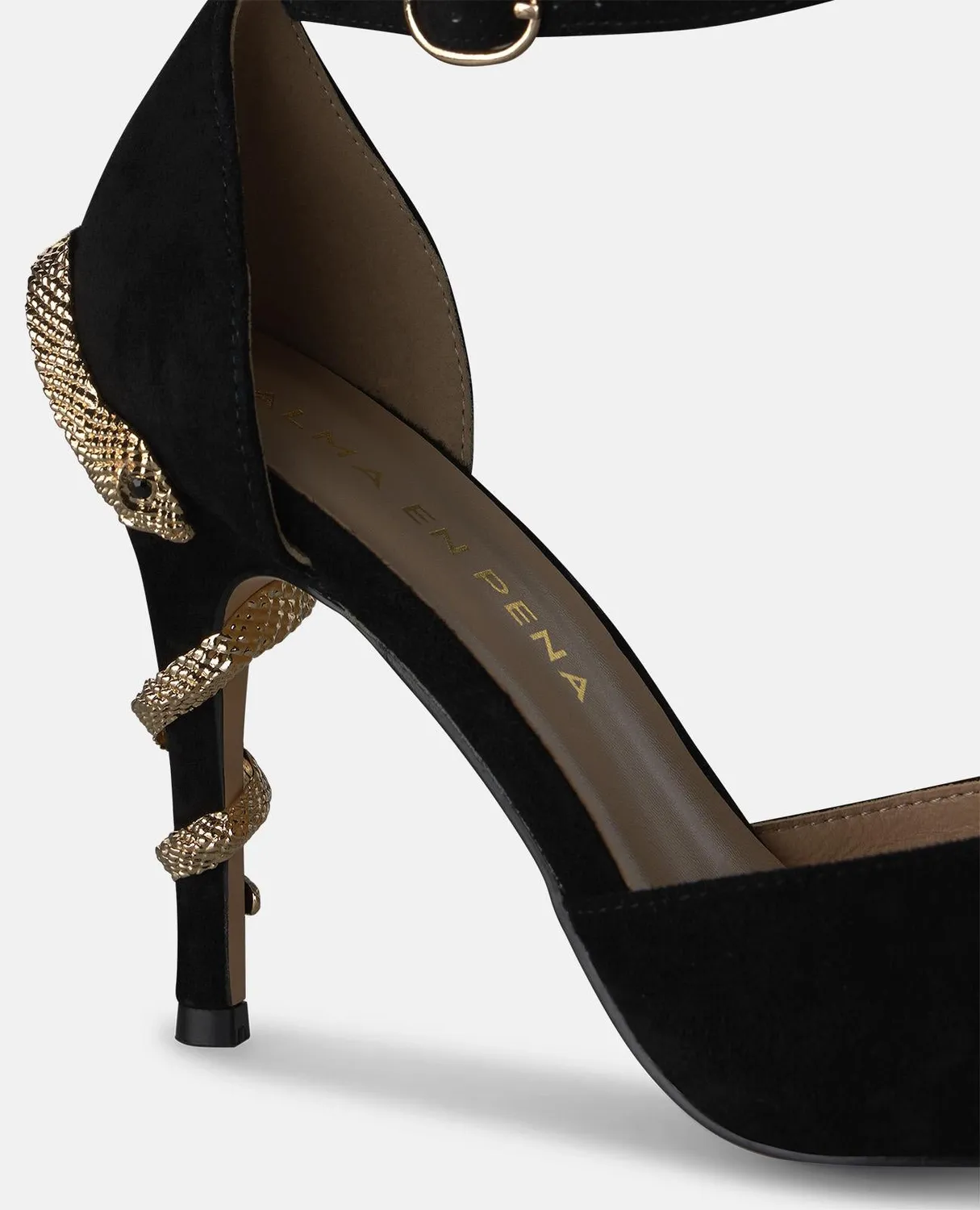 Alma en Pena I260259C escarpins noir serpent talon 10 cm