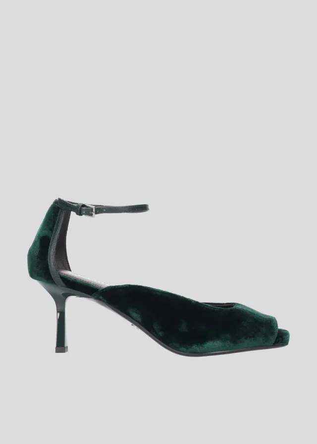 Lola Cruz Qelina Sandals 70 sandales vert royal talon 7 cm
