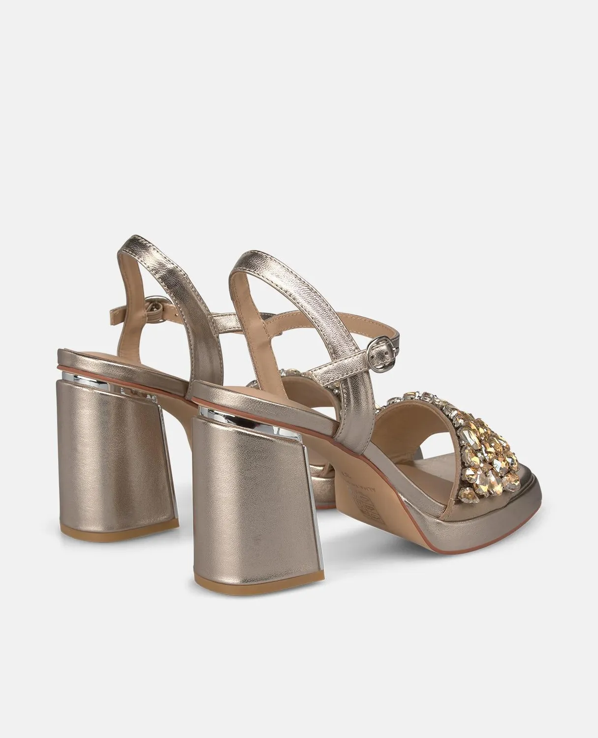 Alma en Pena V262652 sandales à talons bronze strass
