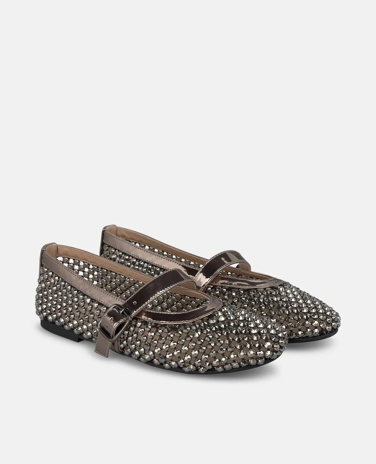 Alma en Pena V261255 ballerines argenté maille métallique