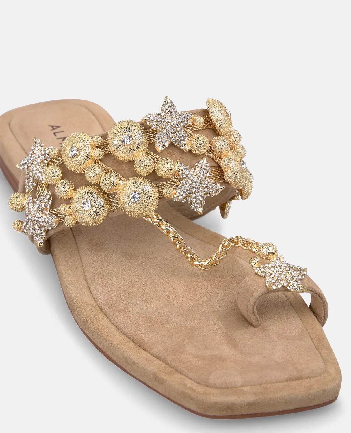 Alma en Pena V268431 sandales plates sable cuir