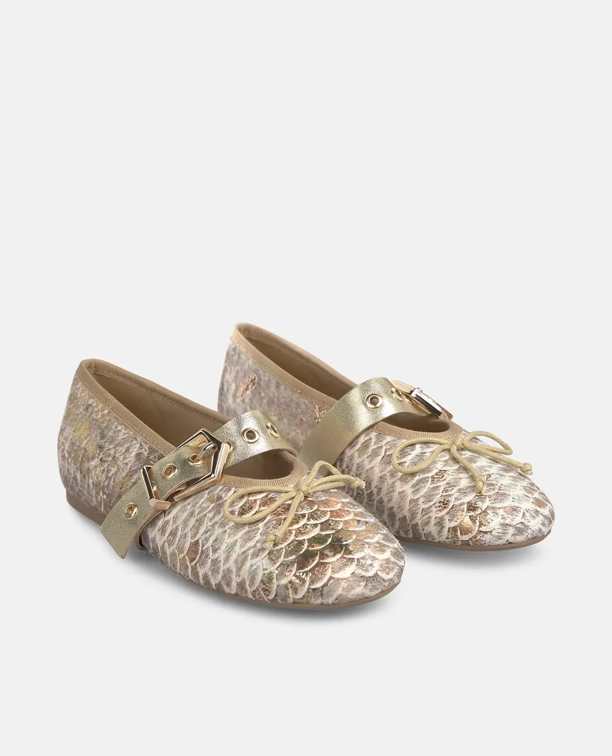 Alma en Pena V261300 ballerines cuir camel plates