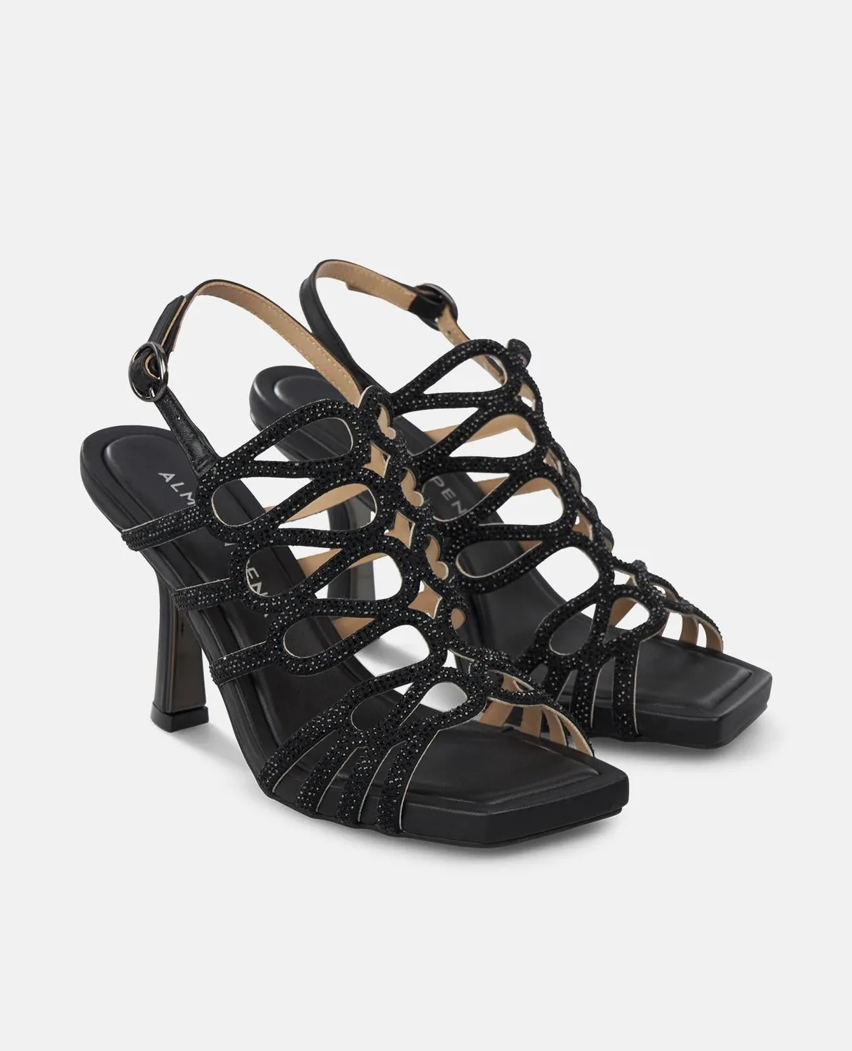 Alma en Pena I250080 sandales noires strass 9 cm