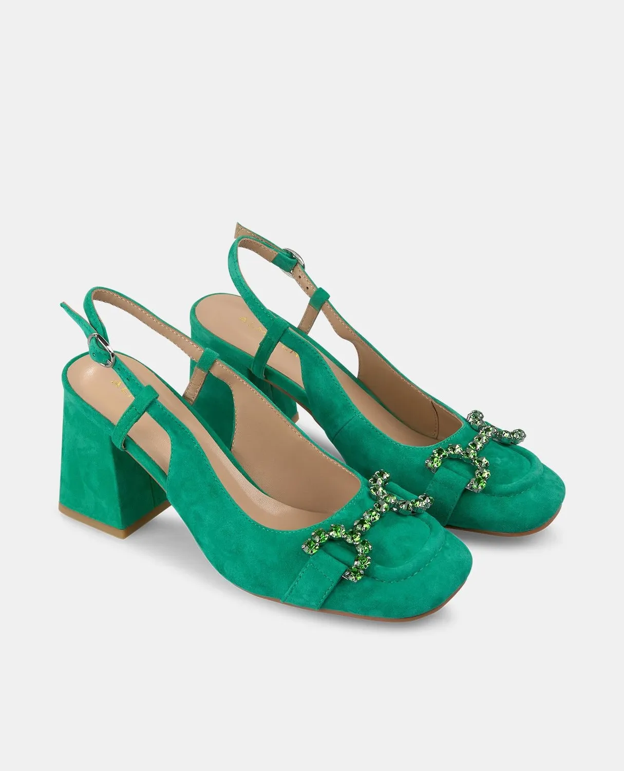 Alma en Pena V250551 escarpins verts talon 7,5 cm