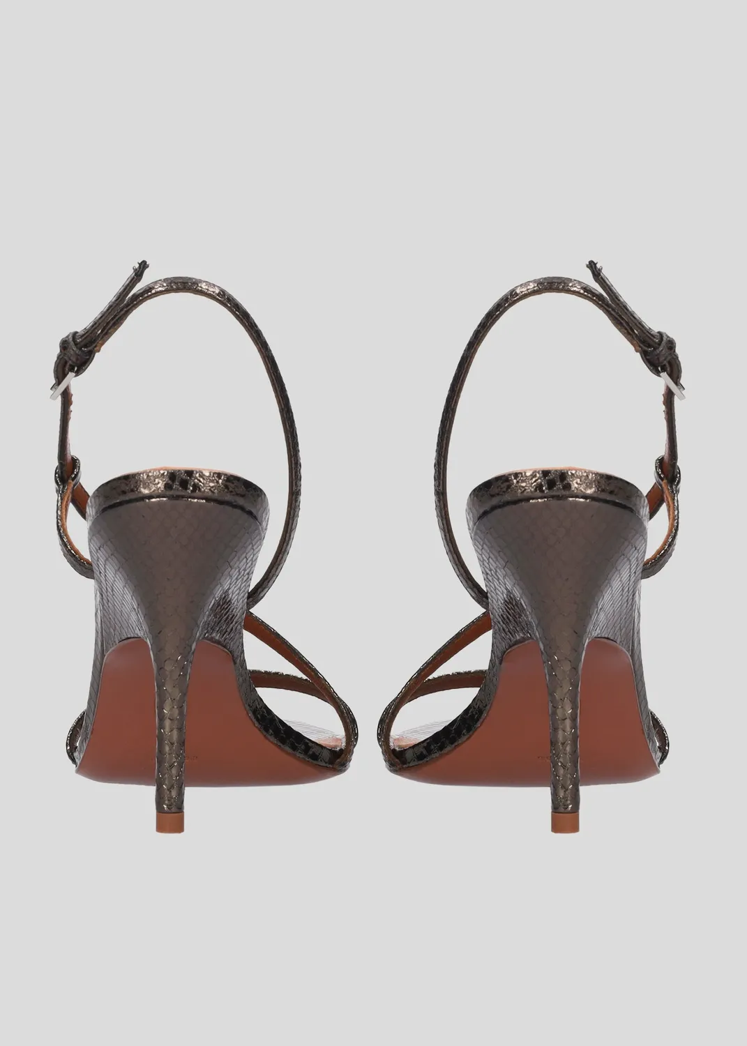 Lola Cruz Francesca 95 sandales gris talon 9,5 cm