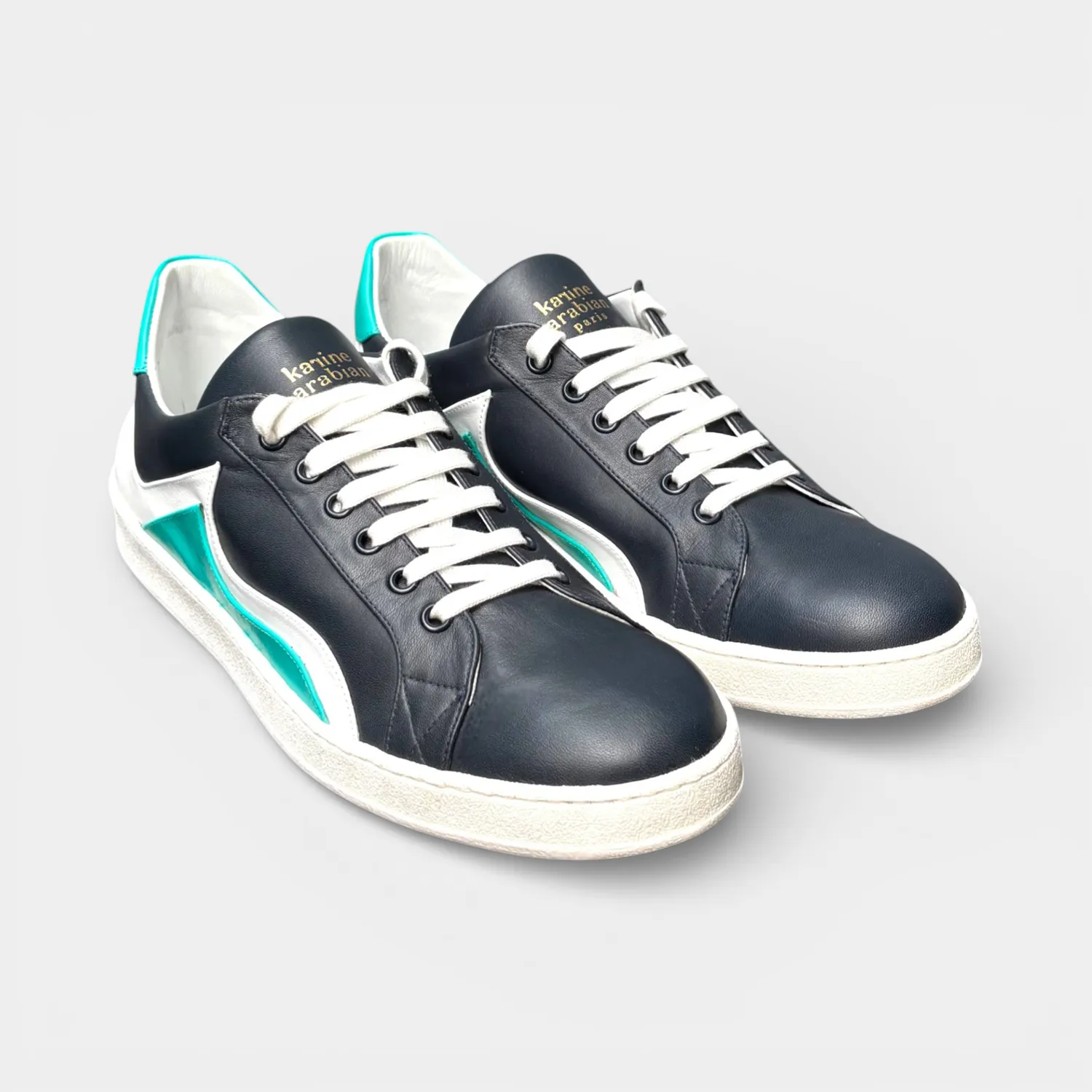 Karine Arabian Nad sneaker homme cuir marine blanc