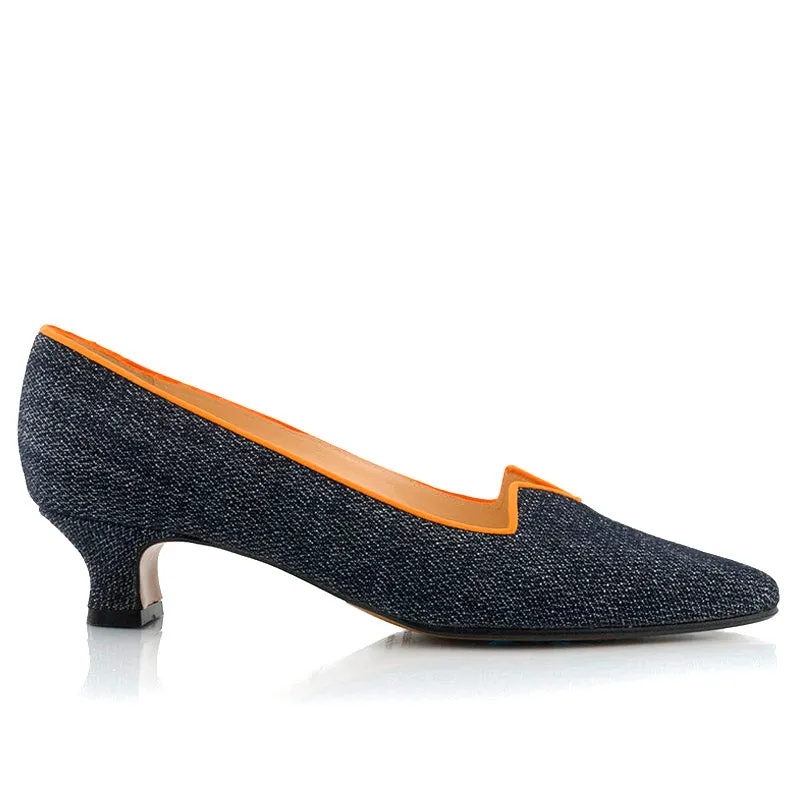Bégum Paris Marquise escarpins denim foncé 4 cm