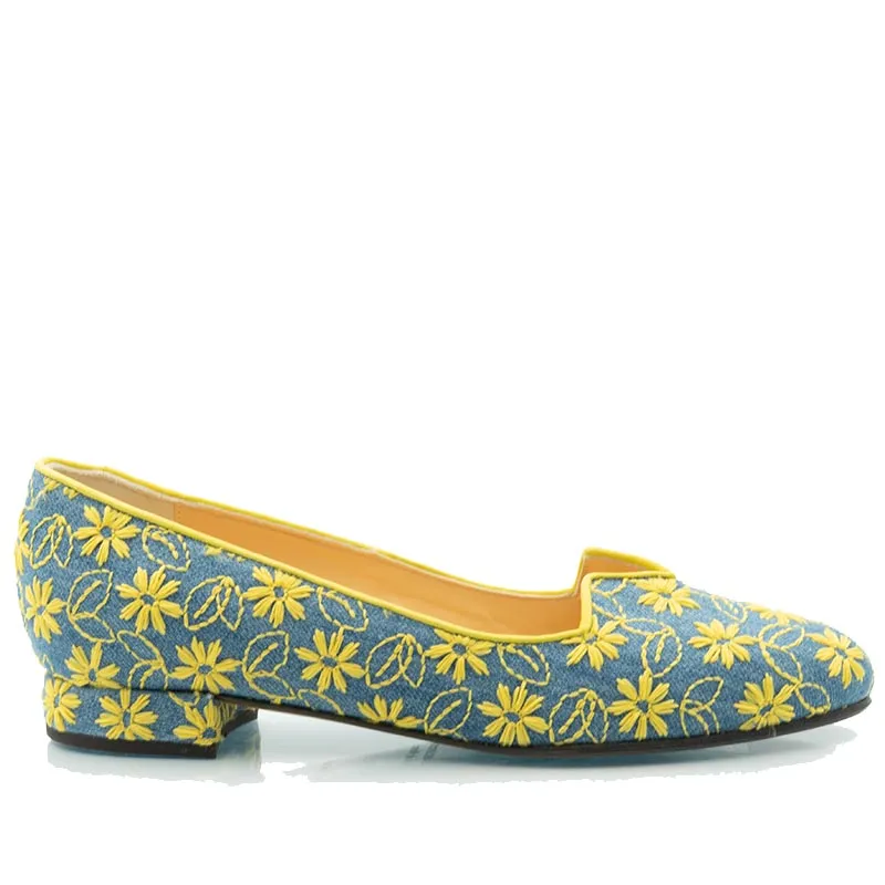 Bégum Paris Olympe ballerines tissu décolleté V