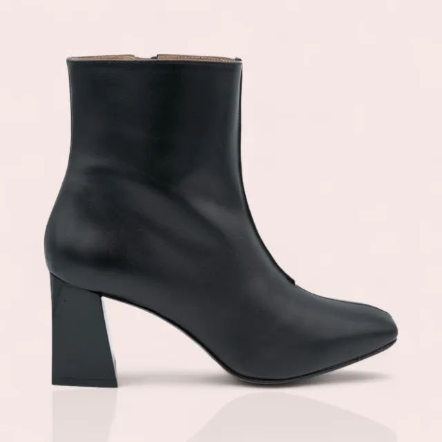 Karine Arabian Cork bottine cuir talon 70 mm noir