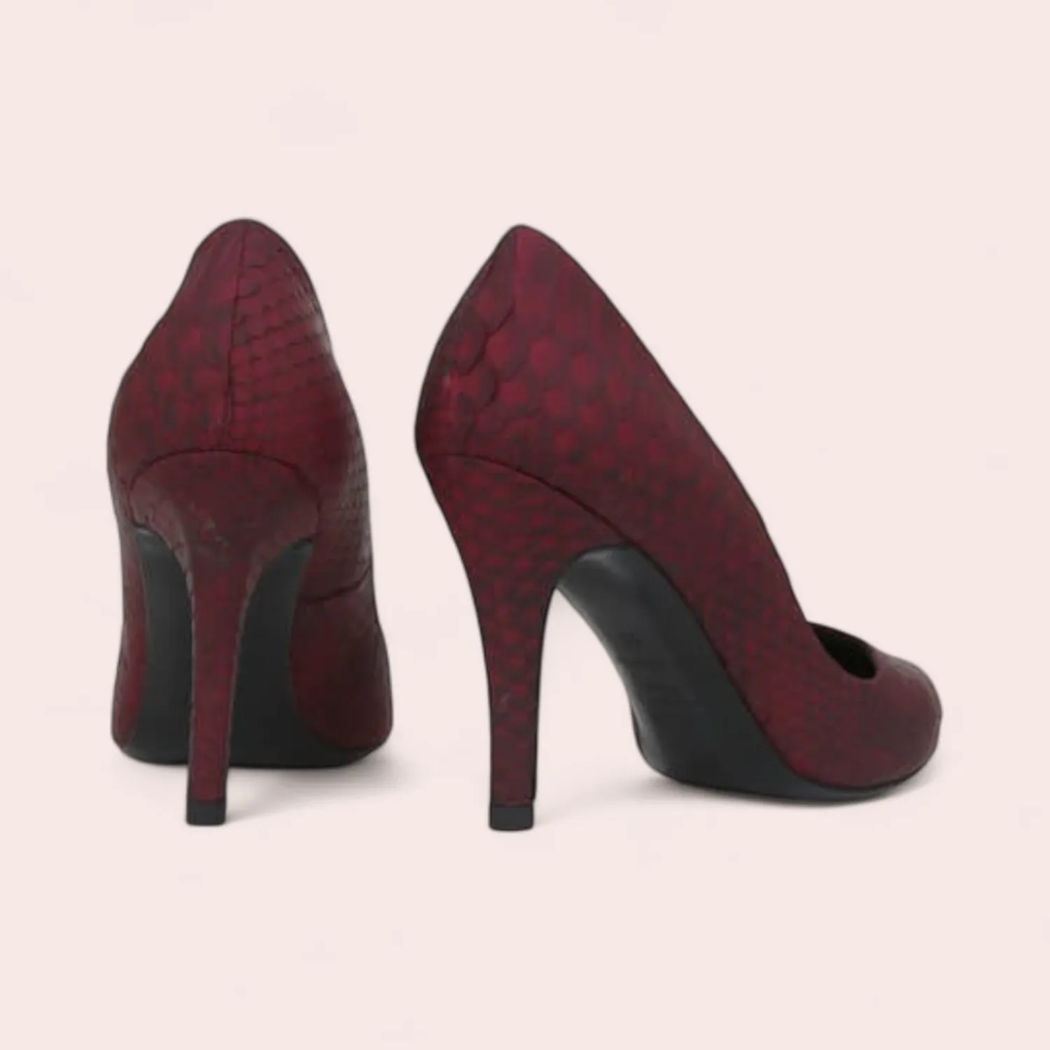 Karine Arabian Pump escarpins python bordeaux 95