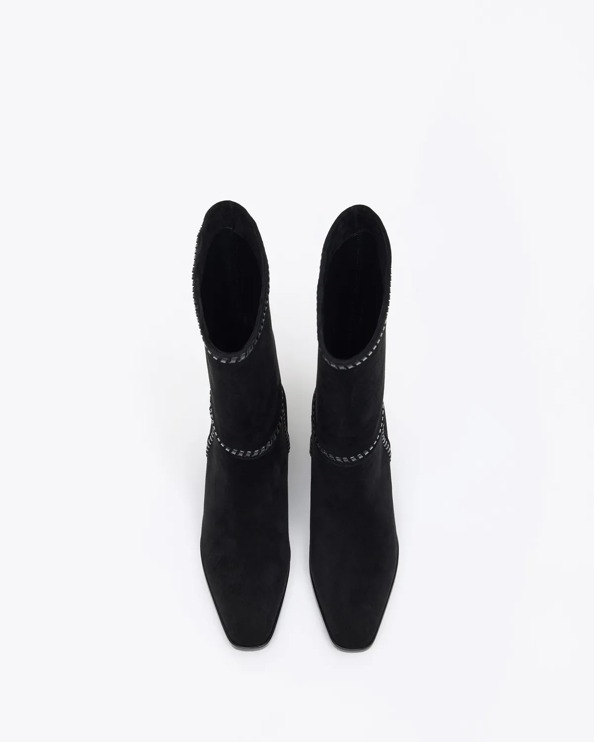 Mi/Mai Colette Black bottes daim noir talon bloc
