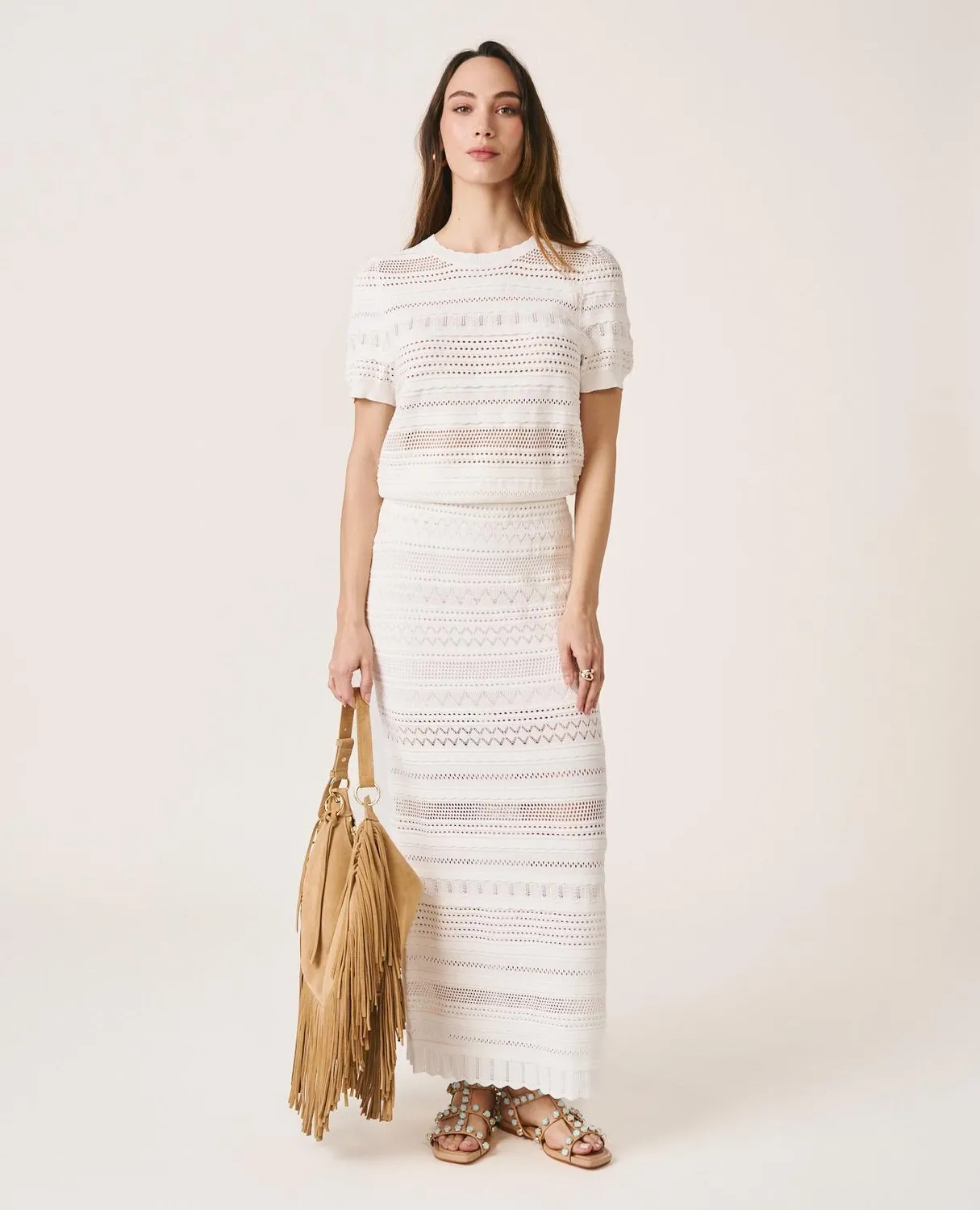 Alma en Pena V26CL0607 top blanc viscose