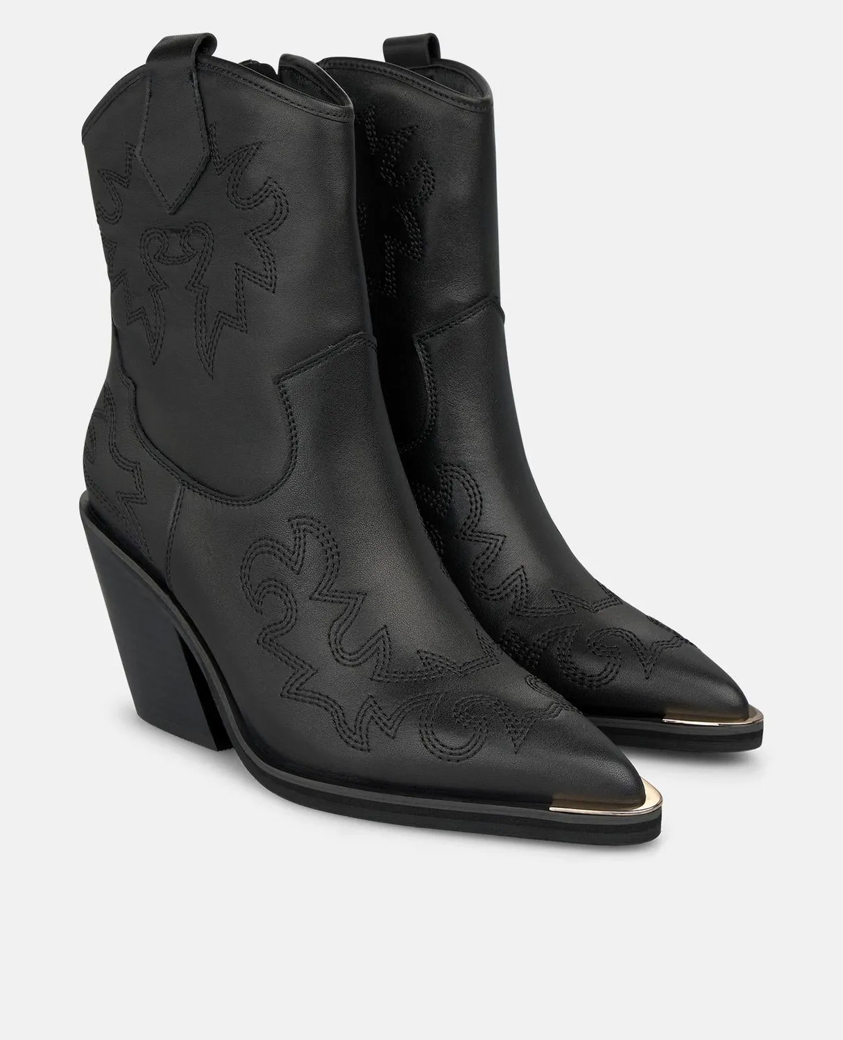 Alma en Pena I260710 bottines cowboy noires cuir