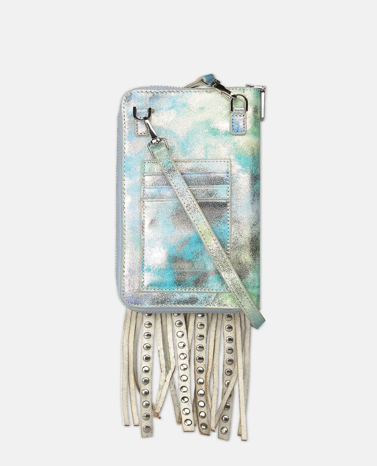 Alma en Pena V26WT016 sac pochette cuir turquoise