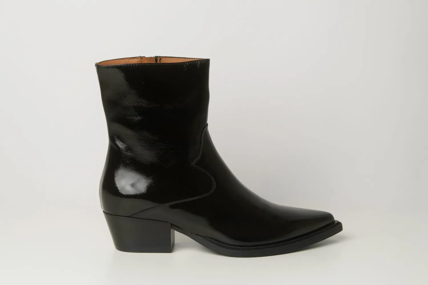 Matteo Pitti Texano bottines noires à zip talon bas