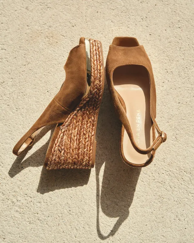 Alma en Pena V266000 sandales sparto cuir caramel 9,5 cm