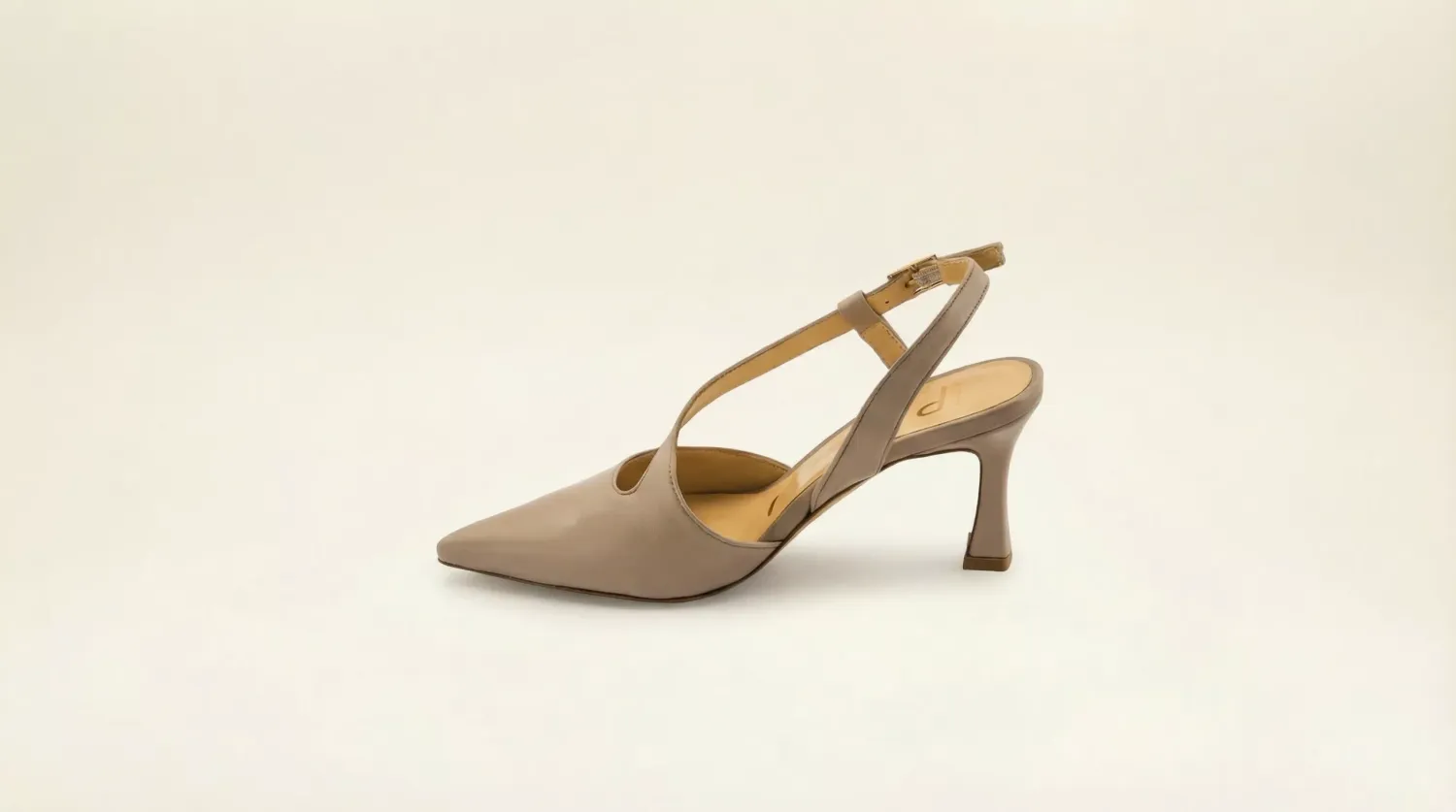 Matteo Pitti Penny 70 slingback cuir taupe