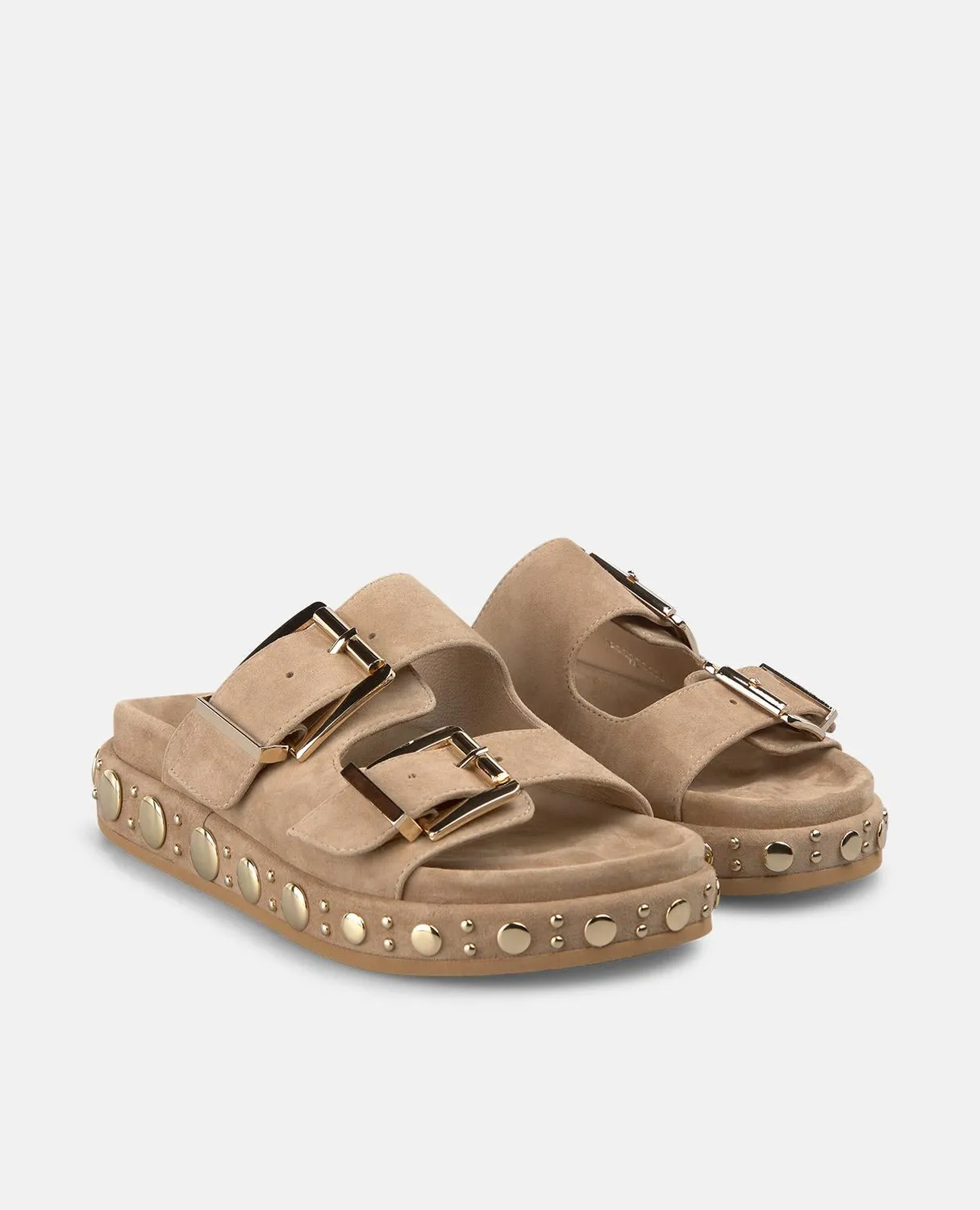 Alma en Pena V267202 sandales compensees sable cuir 3 cm
