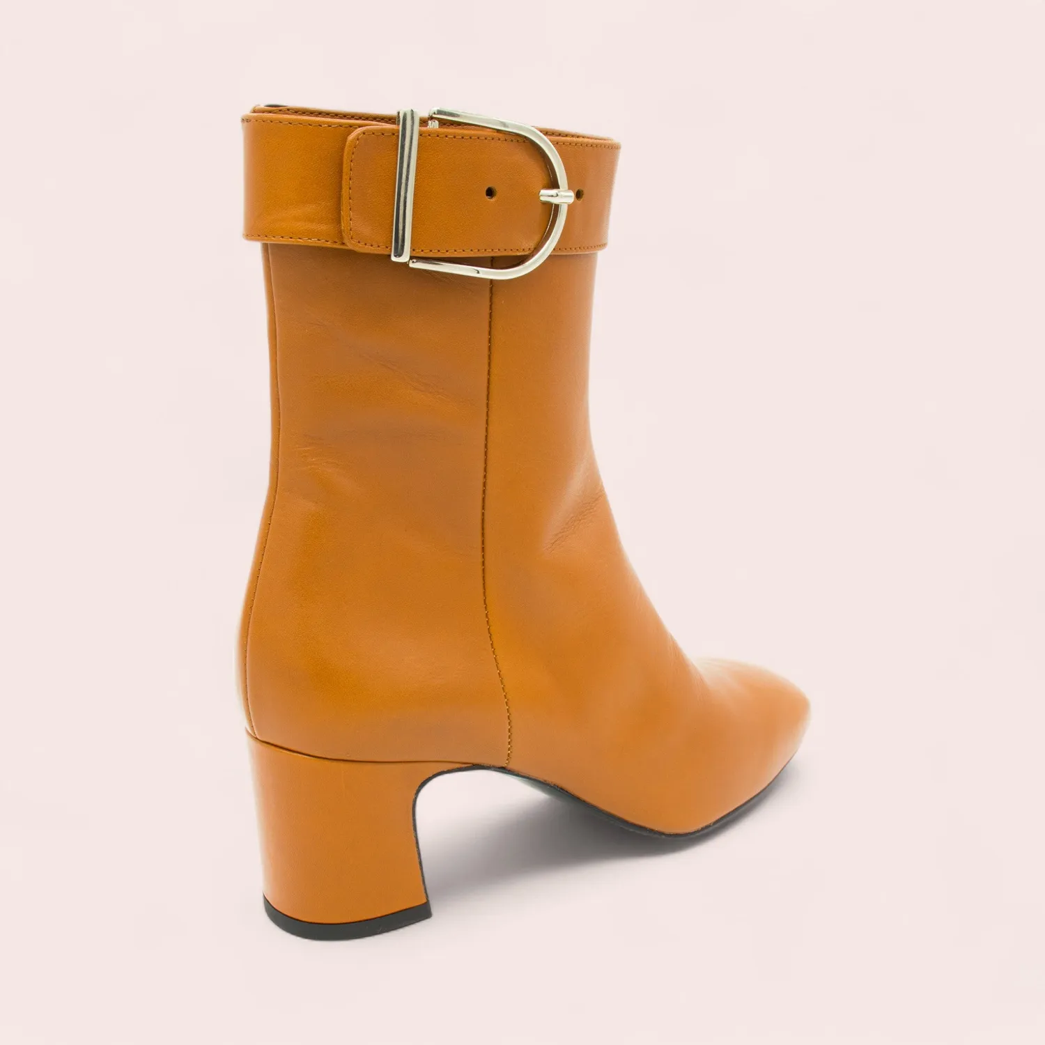 Karine Arabian Mathilde bottine camel cuir talon 50mm