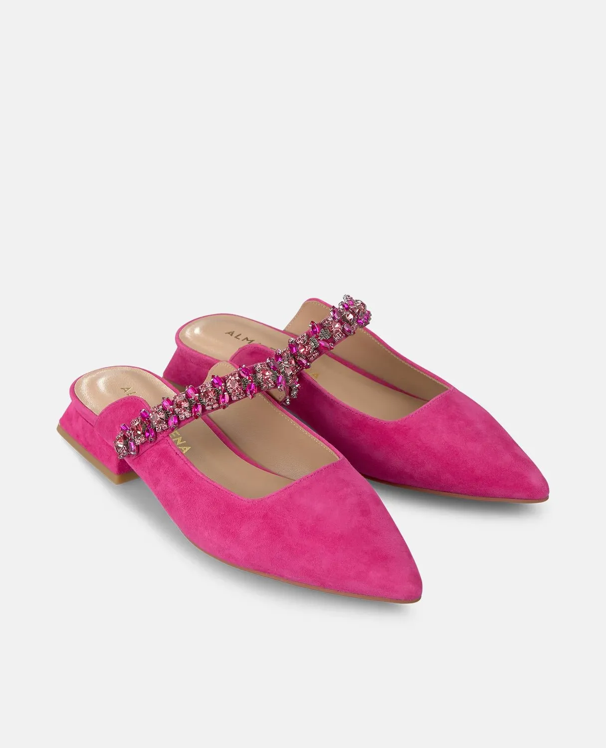 Alma en Pena V250491 mules fuchsia strass talon 2 cm