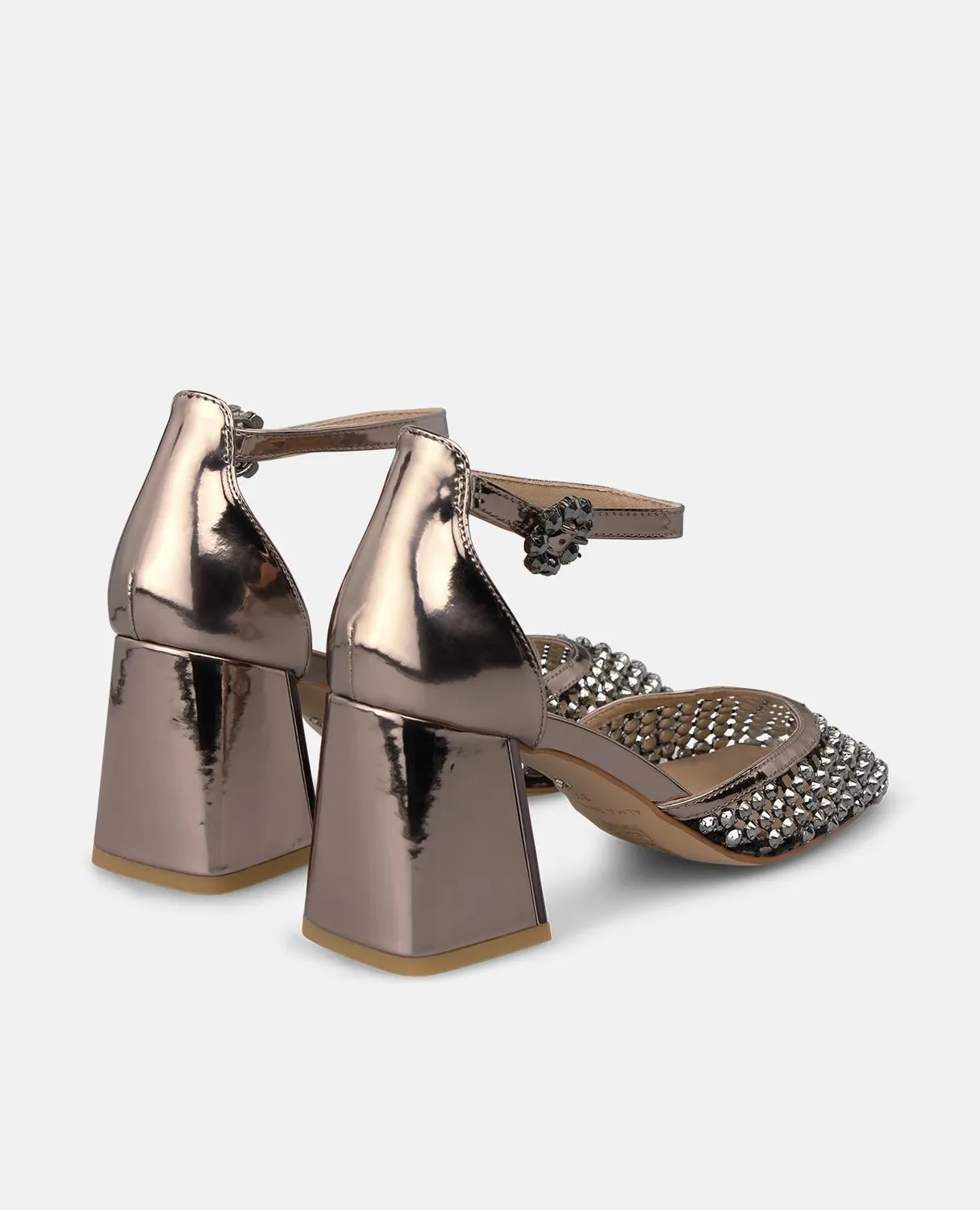 Alma en Pena I260162 escarpins argent maille talon 7 cm