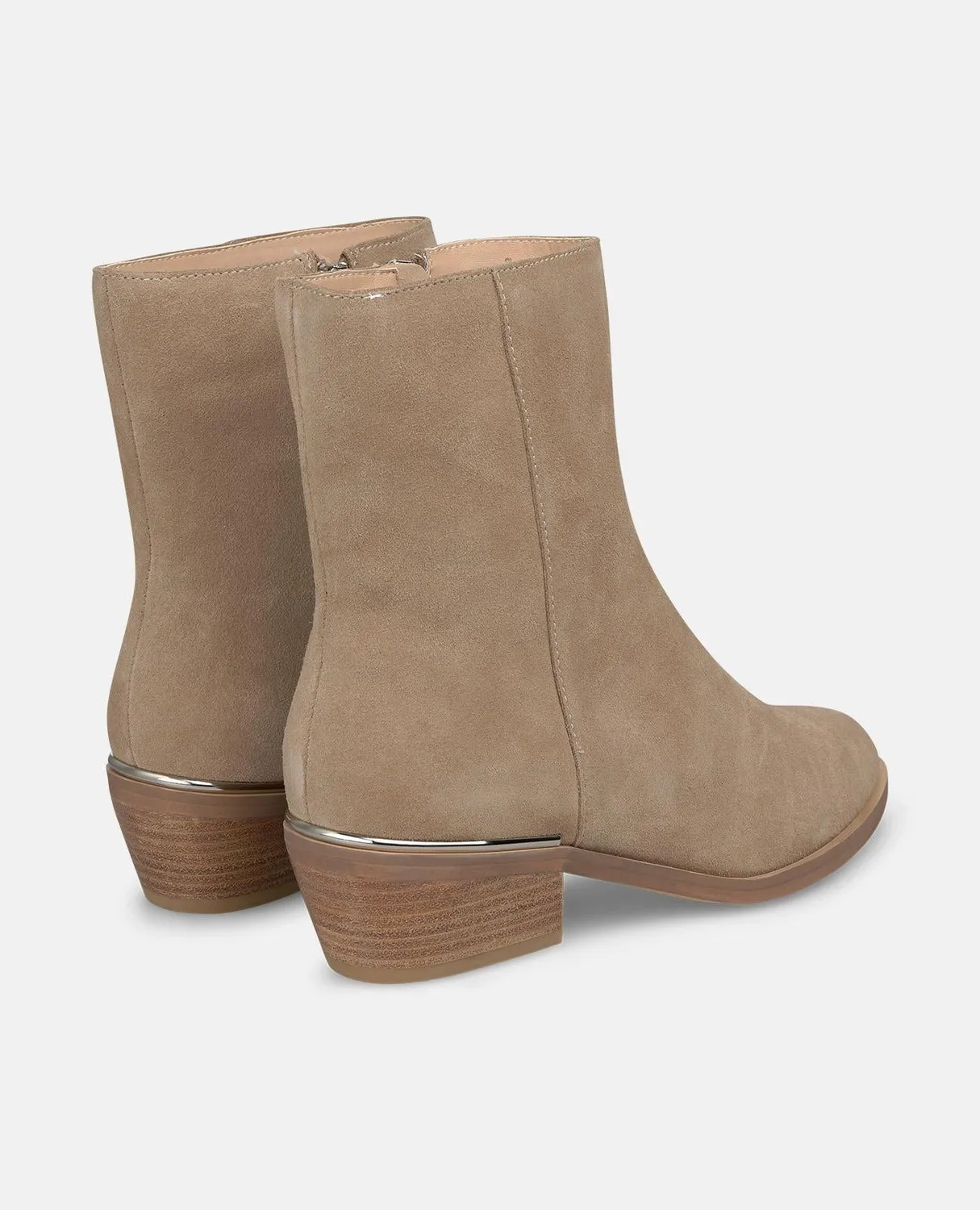Alma en Pena I2652751C bottine daim vison zip 4,5 cm