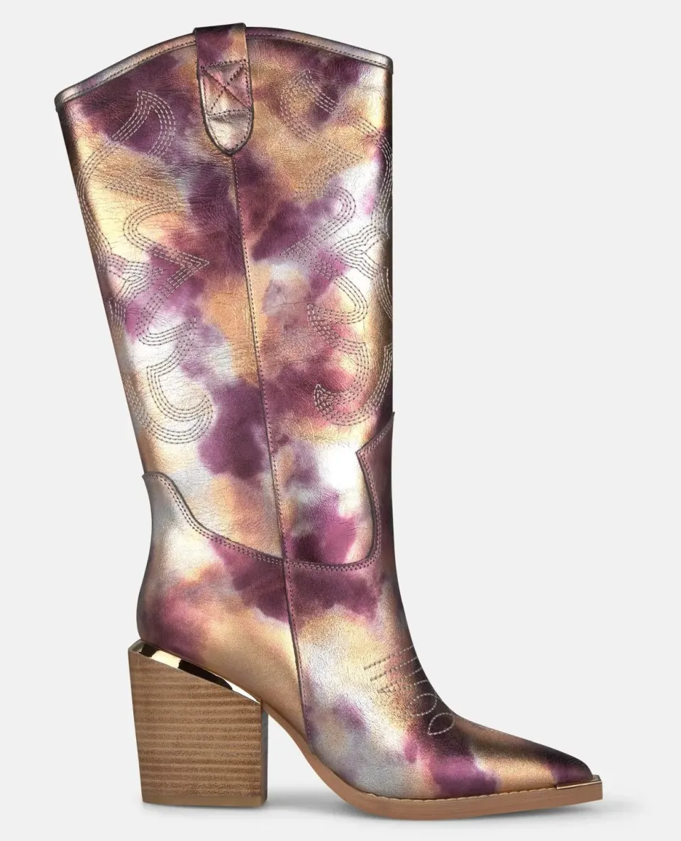 Alma en Pena V260108 bottes campera violet talon 7,5 cm