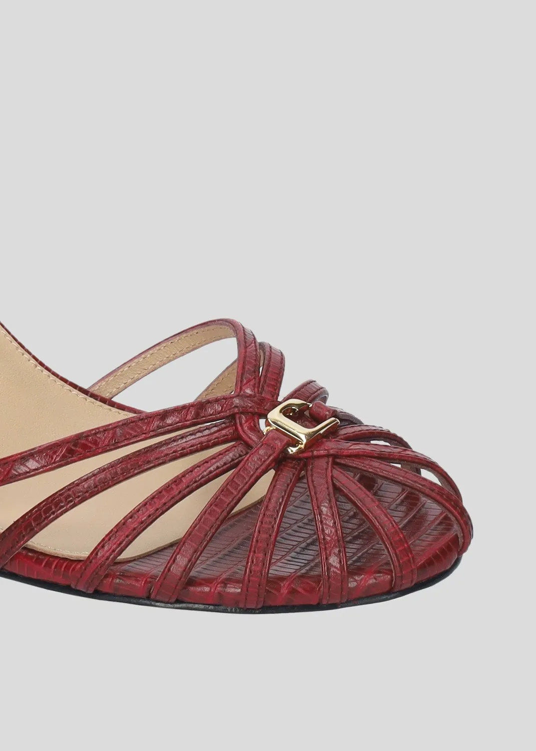 Lola Cruz Tango 65 sandales talons bordeaux