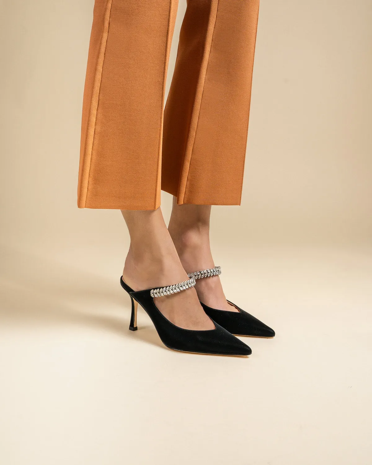 Mi/Mai Harper Black escarpins noir strass soirée