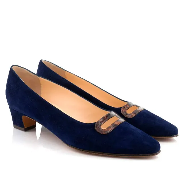 Bégum Paris Vénus escarpin marine écaille 4 cm